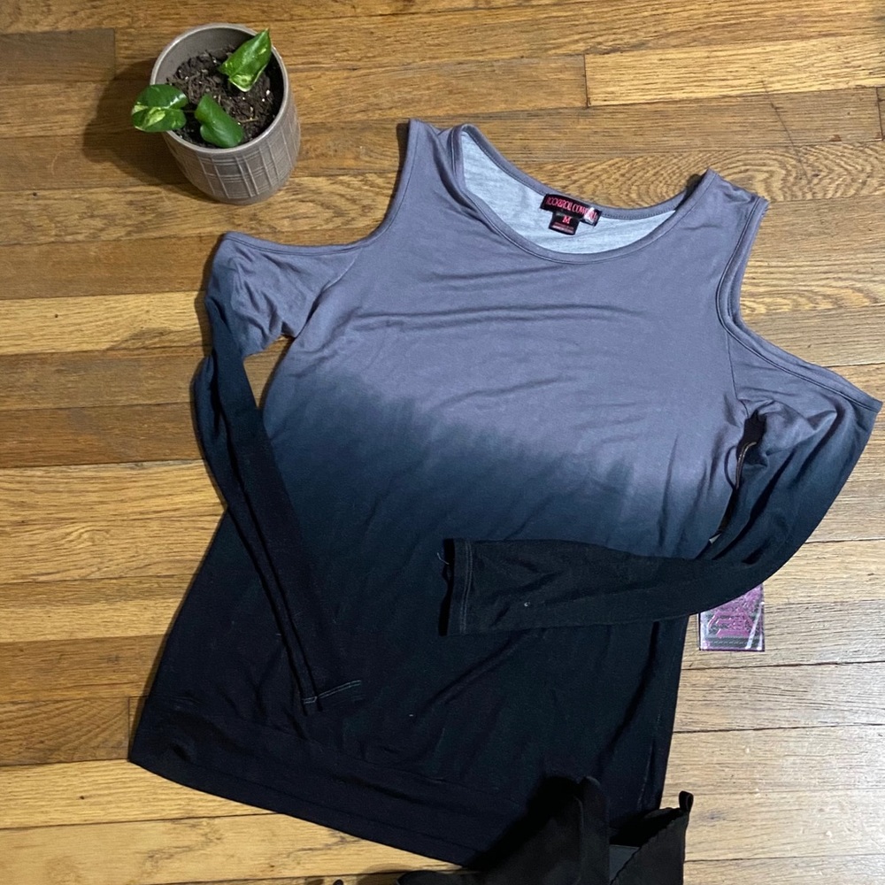 Rock and roll cowgirl ombré long sleeve